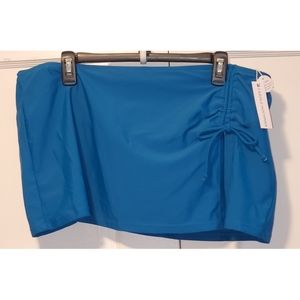 NWT blue scrunch swim skirt